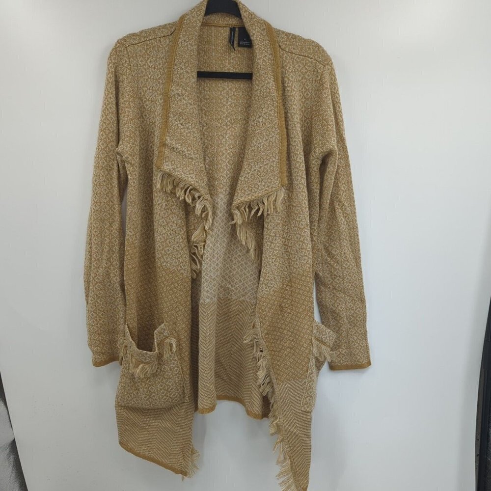 NEW DIRECTIONS Open Front Fringe Cardigan Sweater